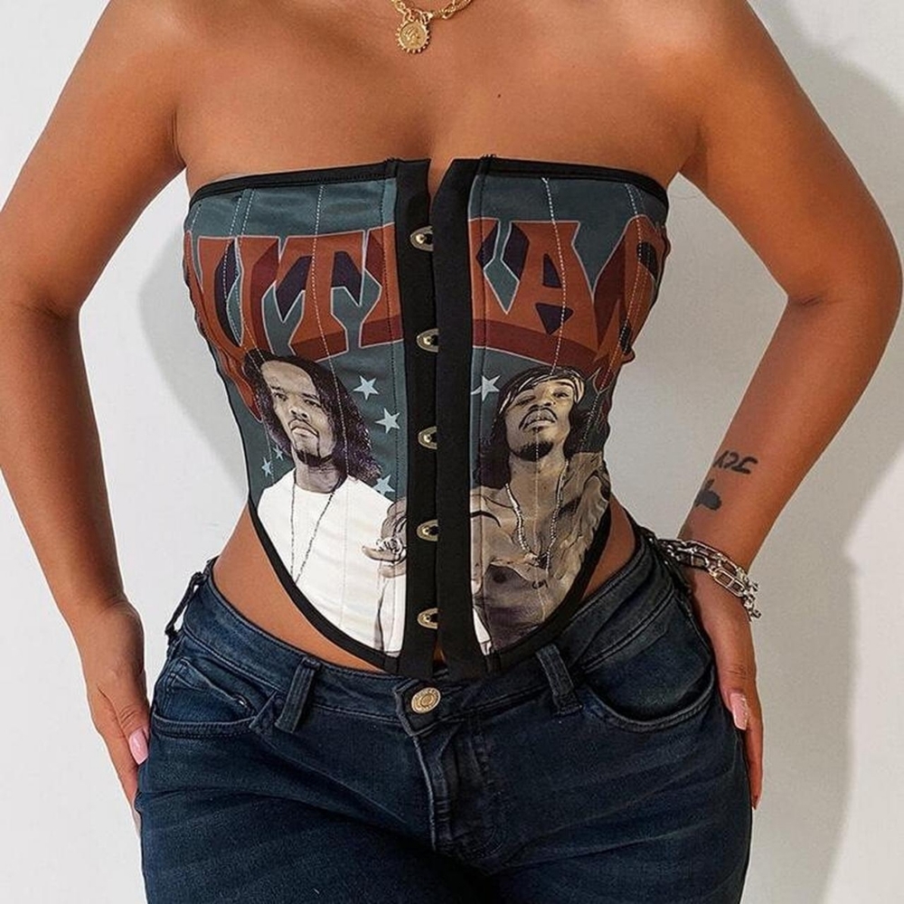 So Fresh So Clean Graphic Corset